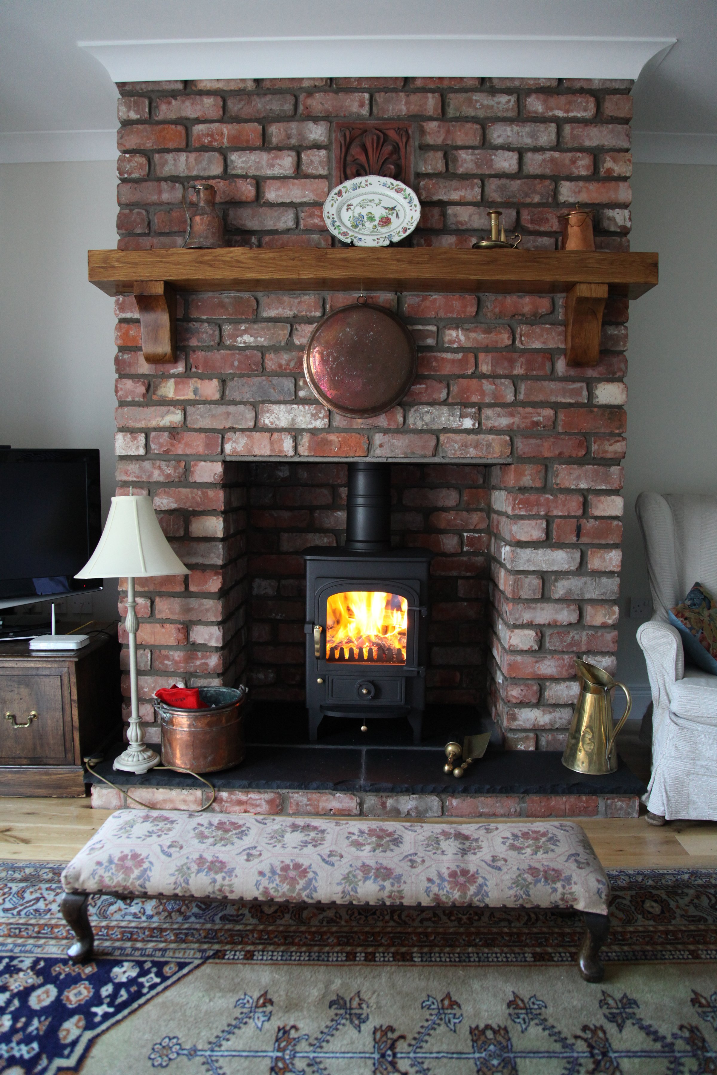 Pioneer in Feature Brick fireplace