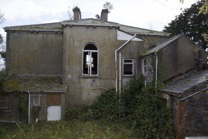 Derelict Naghan Lodge from rear